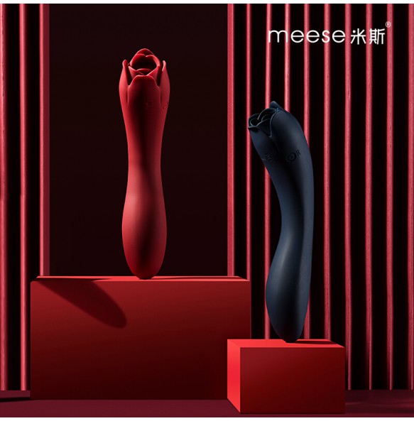 Meese - Dora Rose Tongue Licking Massager G-Spot Vibrator (Chargeable - Red)